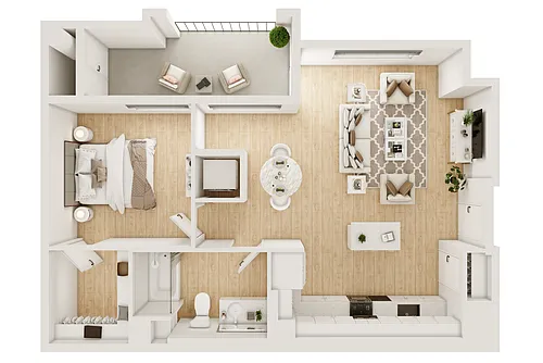 Floor plan 1B