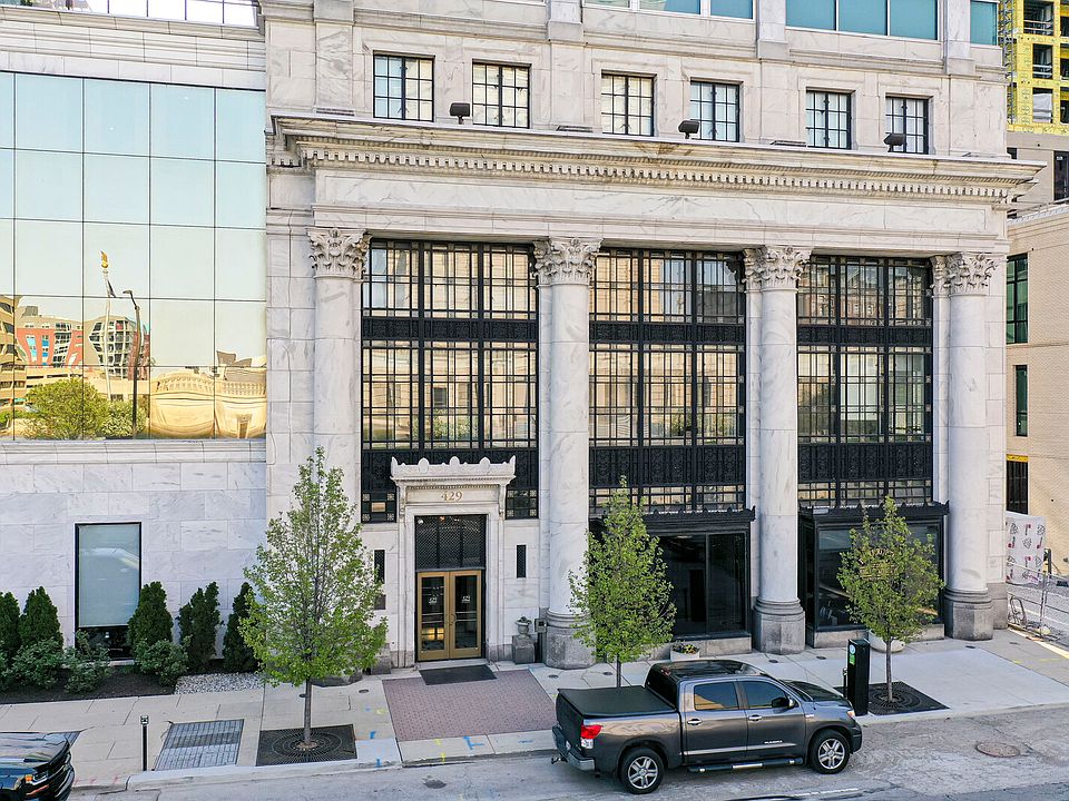 View of the front entrance of the Historic 429 Building which which originally built in 1920