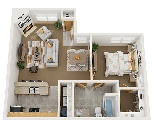 Floor plan 1X1