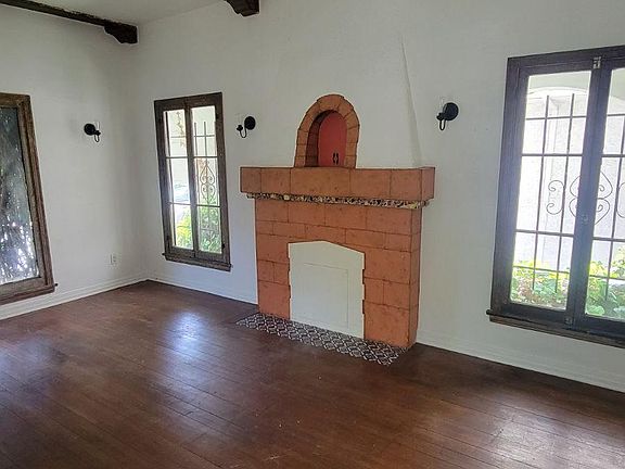 main entry - mock fireplace