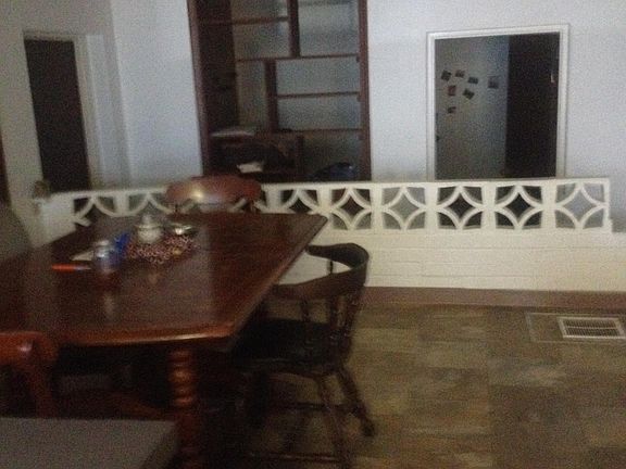view of dining area from kitchen