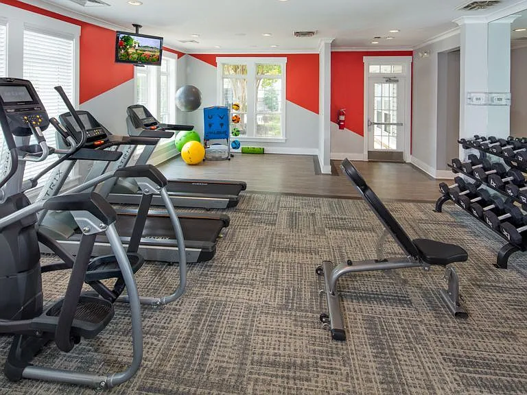 24-Hour Fitness Center With Yoga Area