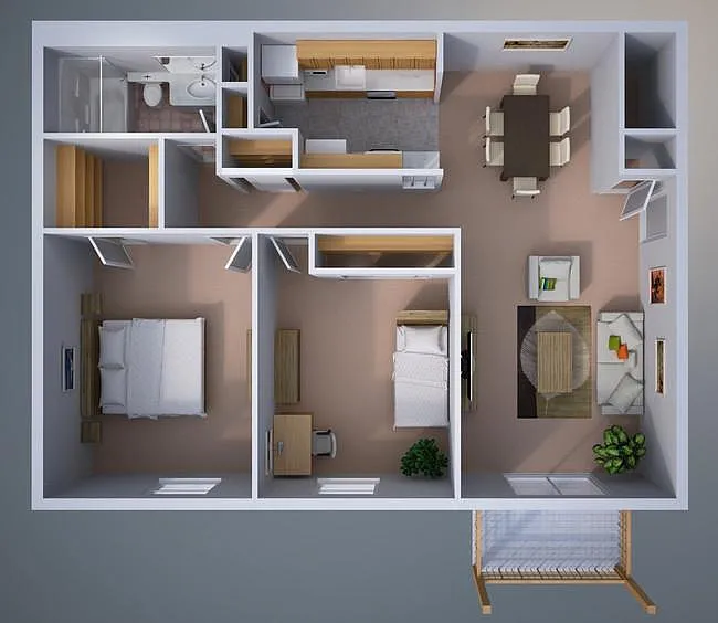 Floor plan Two-Bedroom Apartment