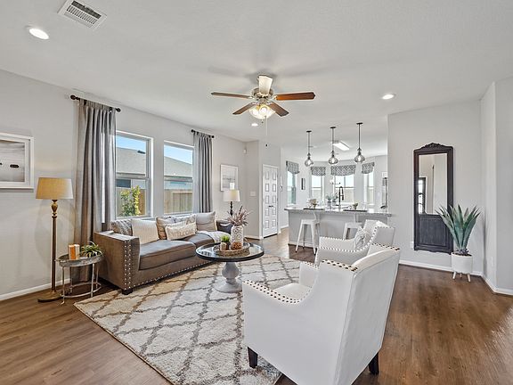 Great room adjacent to kitchen