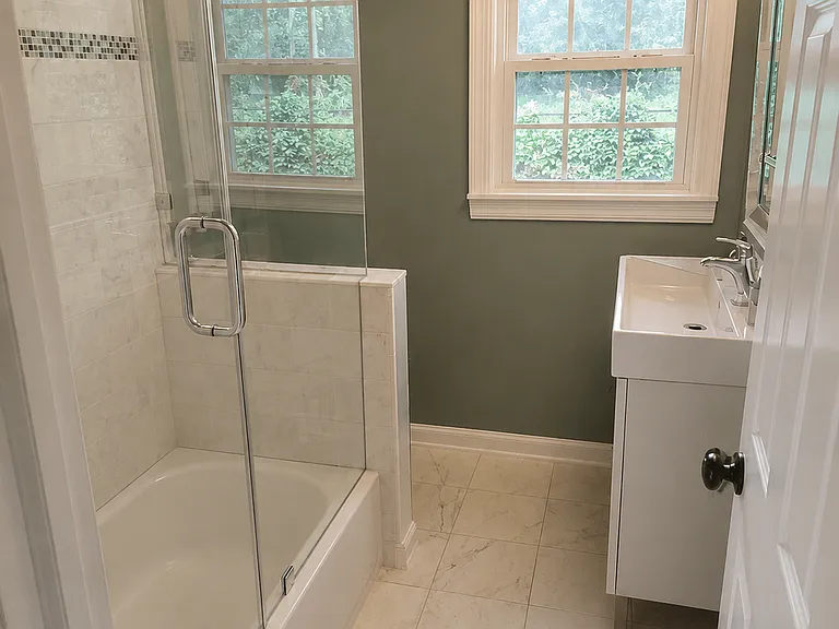 Halll Bath - Edited with AI to remove personal items.