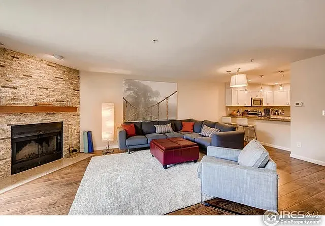 Open concept living room/dining/kitchen