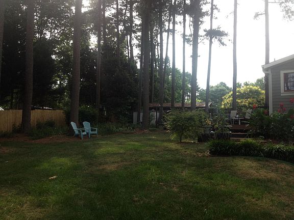 large fenced in backyard