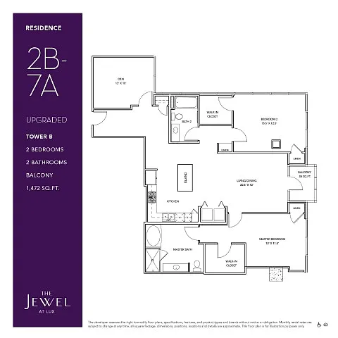 Floor plan 2B-7A Upgraded