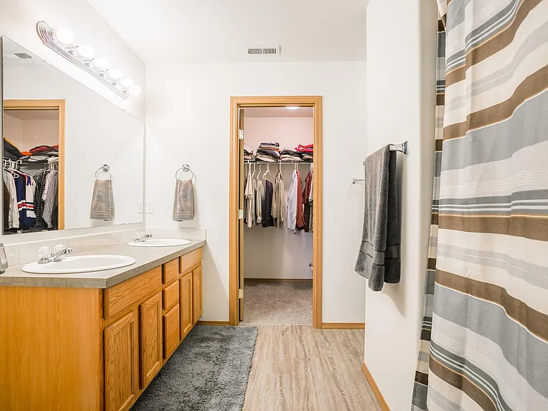 Master bathroom and 2nd master closet