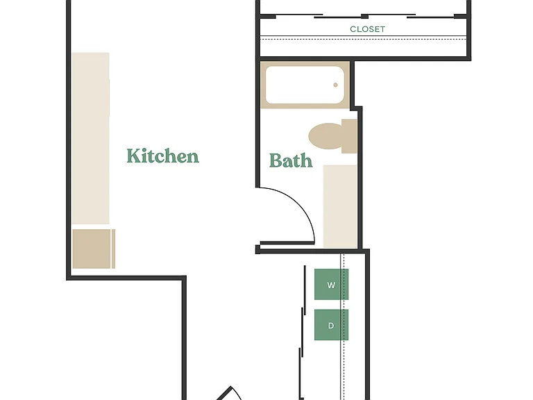 1 Bed, 1 Bath - Apt M 1 Bed, 1 Bath - Apt M