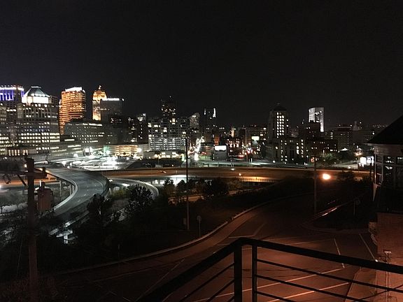The view at night.