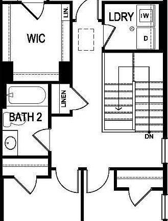 This is the floor plan for the second floor.