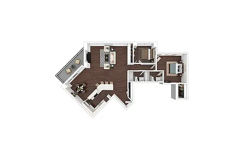 Floor plan B22 - Renovated
