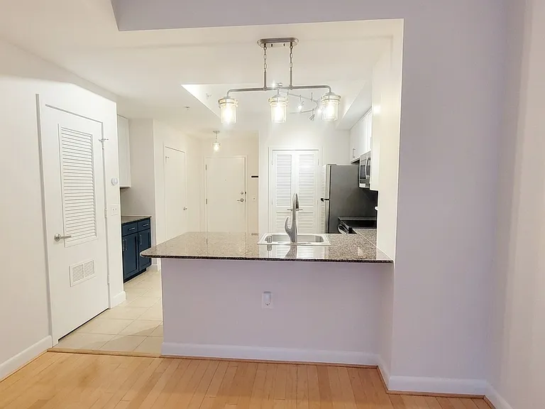 Kitchen from dining room area