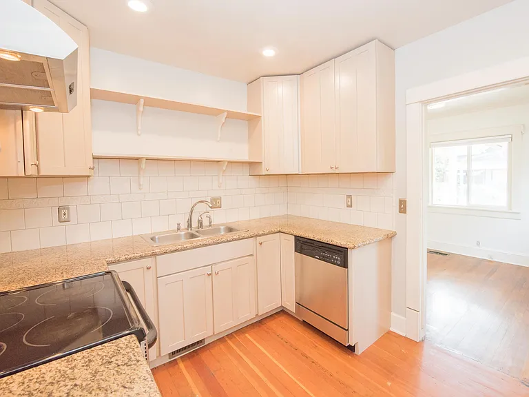 kitchen has a lot of storage