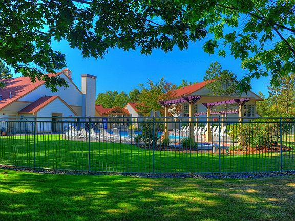By our outdoor pool