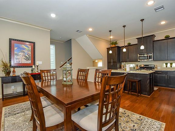 Open concept living that allows a great flow from the chefs kitchen to dining area