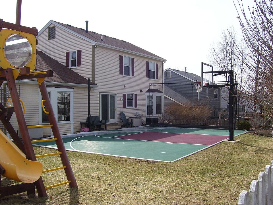 Removable Sport Court in Professionally landscaped backyard