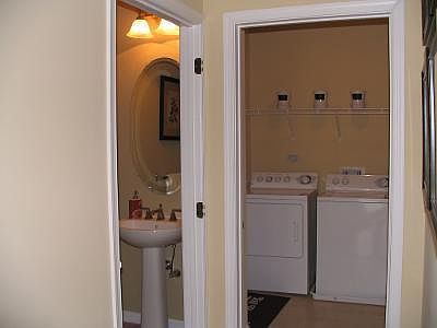 1/2 bath in living level and laundry
