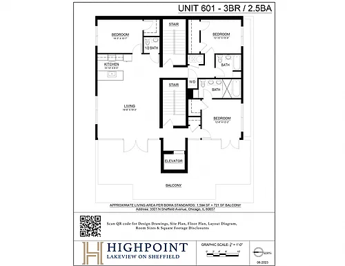 Floor plan 3 Bed 2.5 Bath