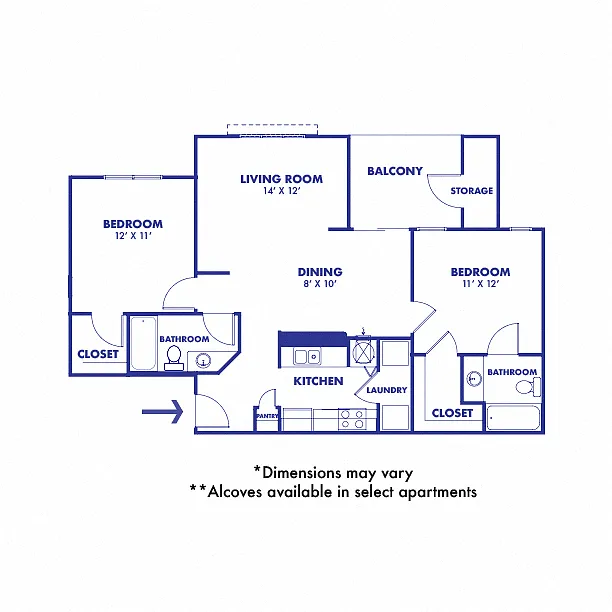 Floor plan 2 bedroom
