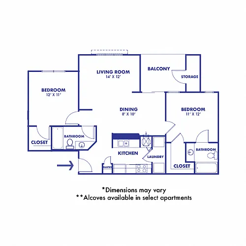 Floor plan 2 bedroom
