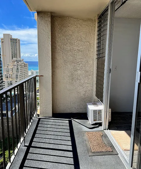 balcony view towards ocean.