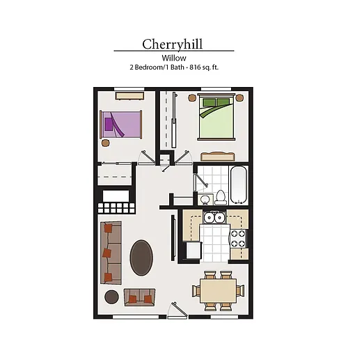 Floor plan 2x1 - Renovated