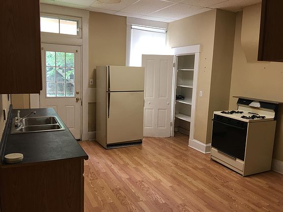 looking into the kitchen from the living room 