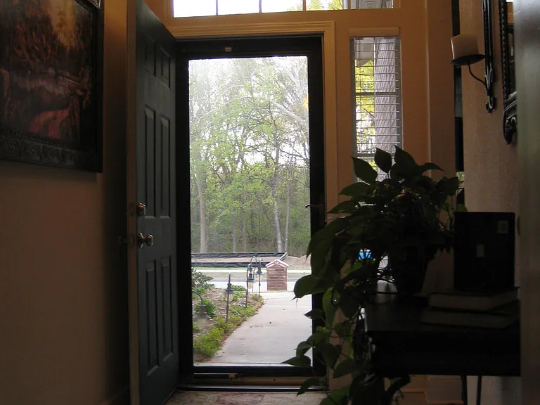 Front entrance, view of park