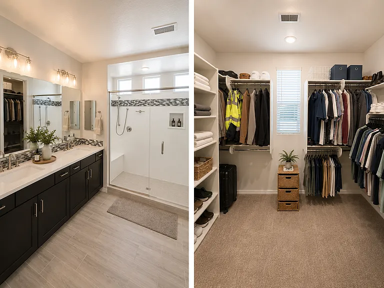 Master bath & closet