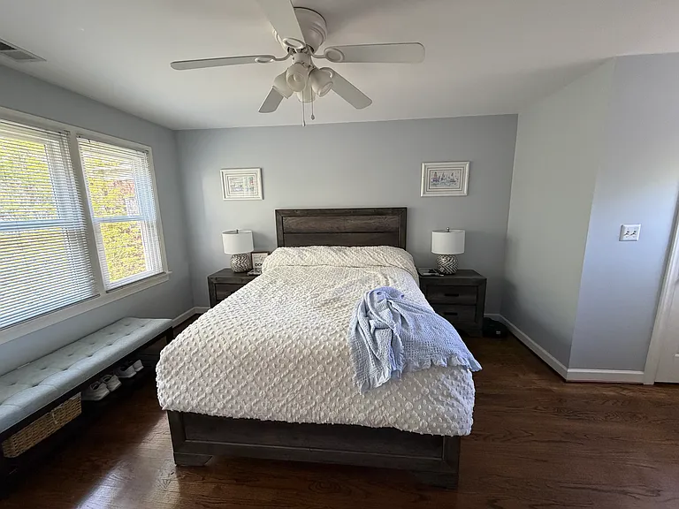 Primary bedroom with attached bath