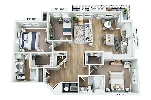 Floor plan C1 - Trento