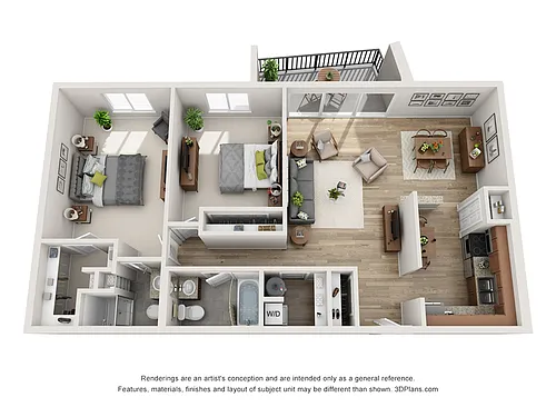 Floor plan 2x2 Standard