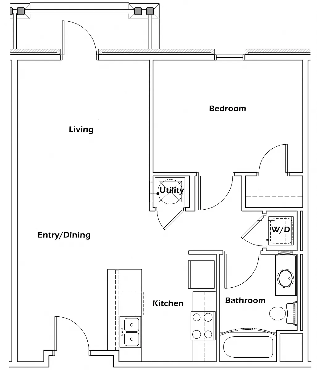 Floor plan 1 Bedroom