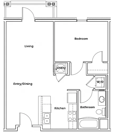Floor plan 1 Bedroom