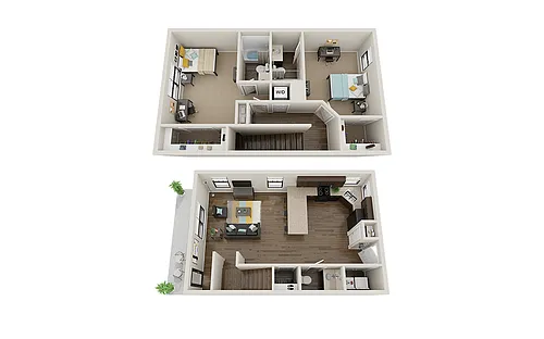 Floor plan 2x2.5 Townhome Premium