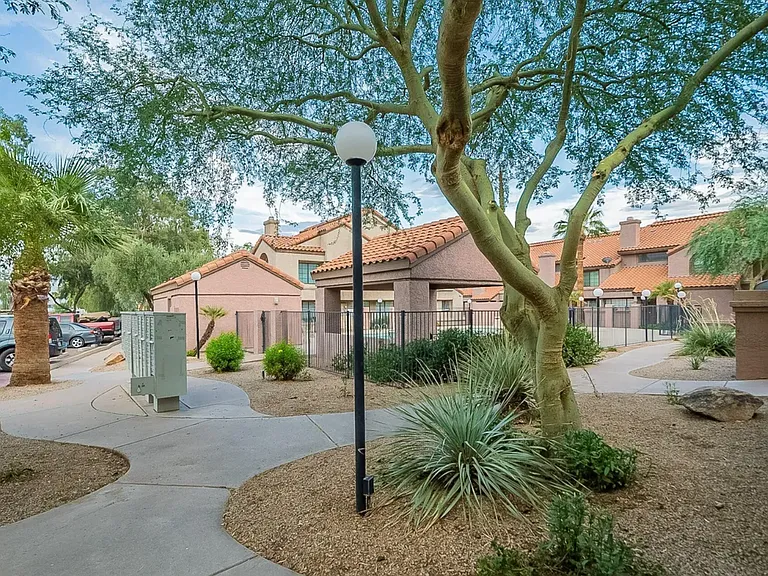 Pool, mailboxes, and parking