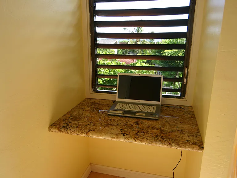 Work Station built in with great views through the window