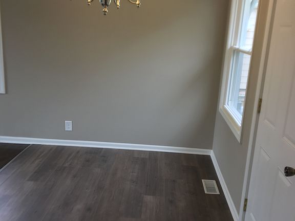 New flooring in dining room