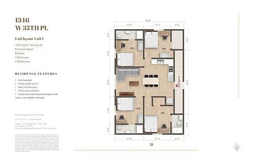 Floor plan Private Ensuite Room at 1346 Student Co-Living