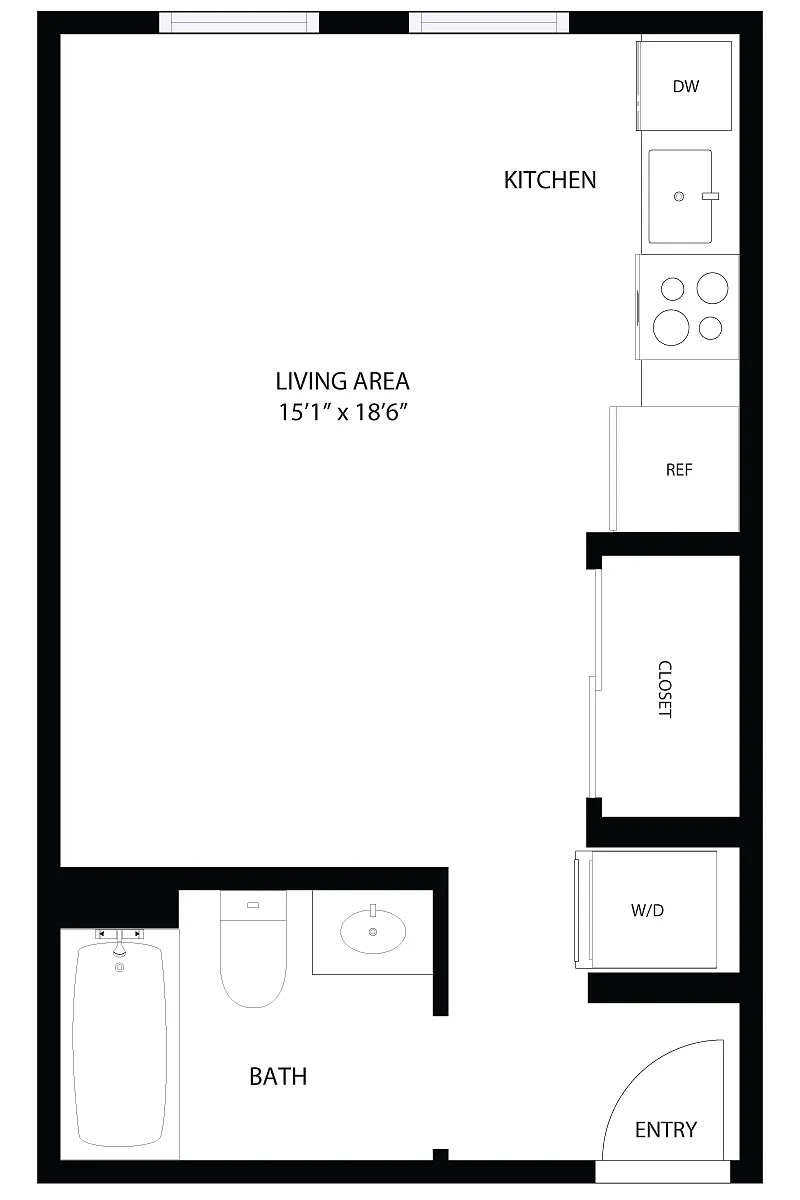 Floor plan Studio - S1