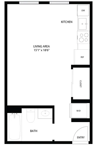 Floor plan Studio - S1