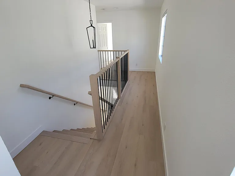 West view on Second floor of new staircase and private hall way.