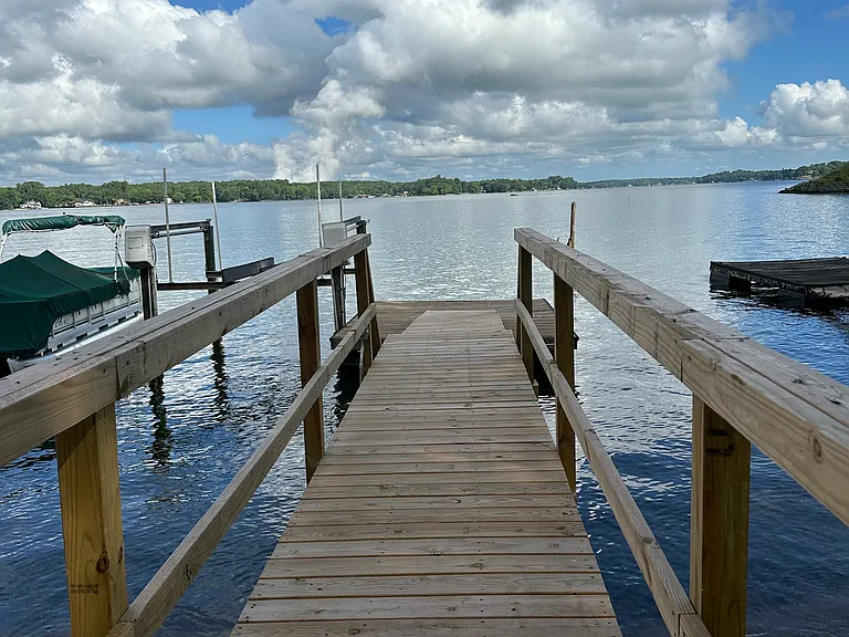 Bridge to dock and boat lift