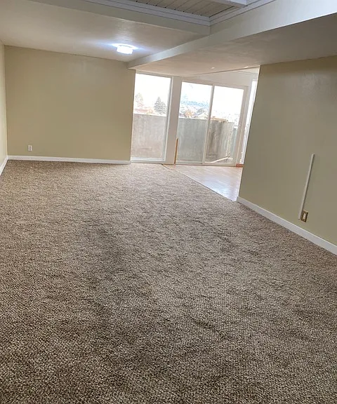 Down stairs den with walk out basement
