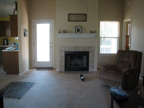 fireplace and door to back d