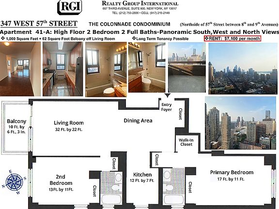 2nd image of 347 W 57th St APT 41A