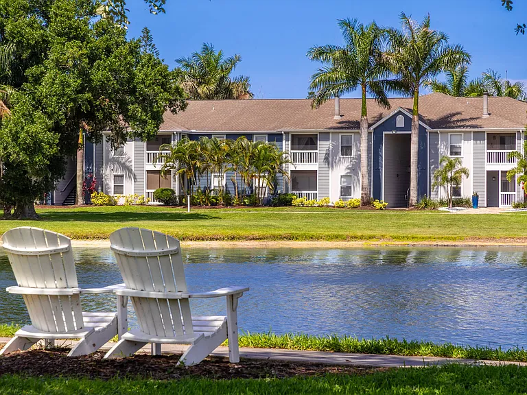 Enjoy the serenity of lakeside living with comfortable seating and scenic views of our lushly landscaped apartment community.