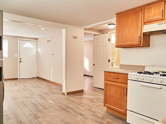 kitchen, living room, hall